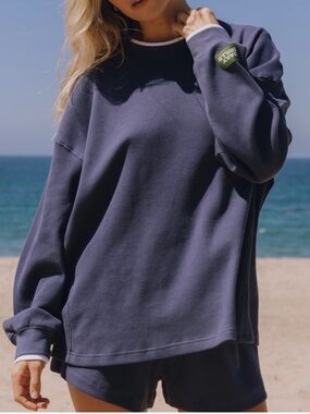 Daily Drills Layered Oversized Thermal - Navy M/L